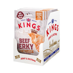 Kings Sweet BBQ Beef Jerky packaging on a white background