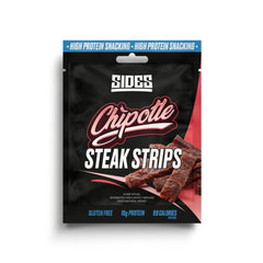 Package of Sides Chipotle Steak Strips on a white background